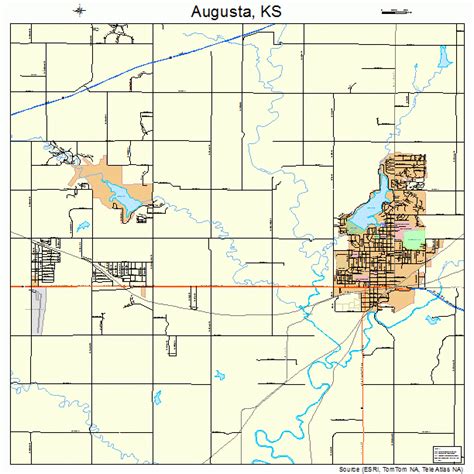 Augusta Kansas Street Map 2003300