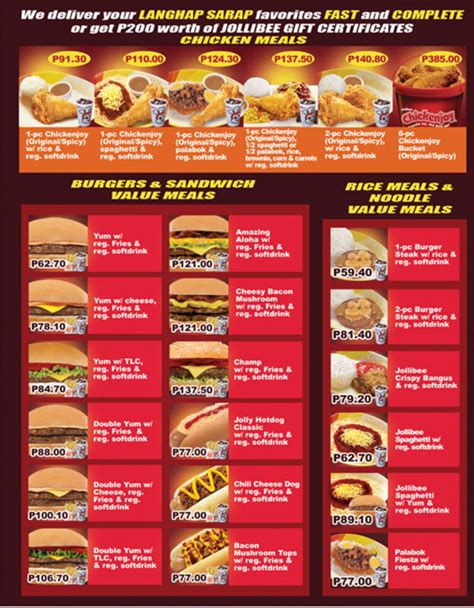 Jollibee Delivery Philippines: Menu, Number, and Minimum Price - HubPages