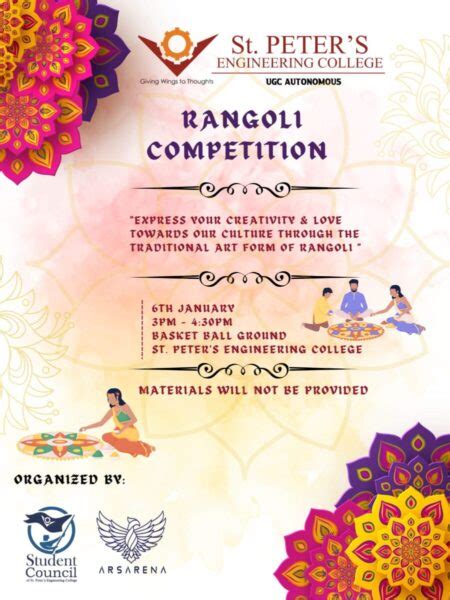 Rangoli Competition - St.Peter's Engineering College