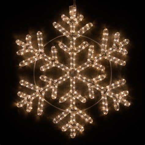 LED 42 Point Snowflake, Warm White Lights