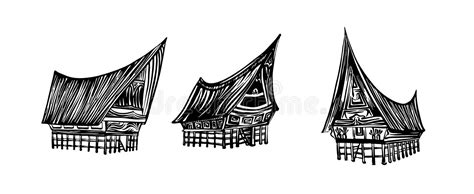 Rumah Adat Batak Vector Rumah Adat Batak Vector Traditional House Of ...