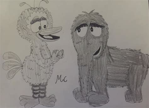 Big Bird and Snuffy by MCCToonsfan1999 on DeviantArt