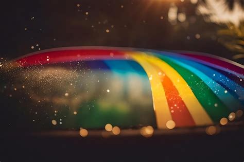 Premium AI Image | Rainbow in a glass of water