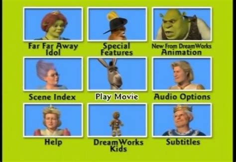 Shrek 2 Menu : r/Shrek