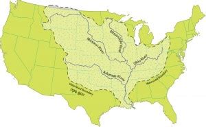 Drainage Map of the Mississippi River and its Tributaries. Some Facts ...