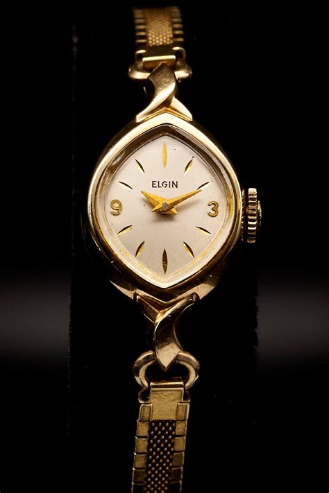 Dainty Elgin Cocktail Watch | Vintage 50s Womens Gold Watch | Mid ...