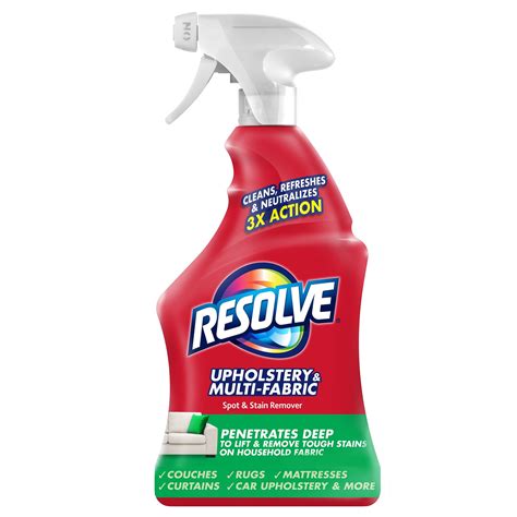 Resolve Upholstery Cleaner & Stain Remover, 22oz, Multi-Fabric Cleaner ...