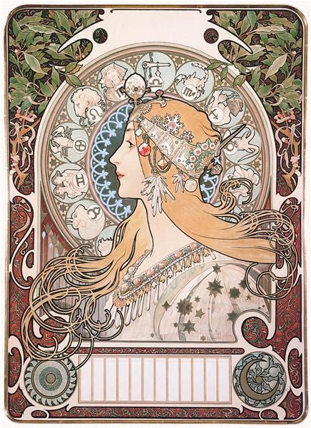 Zodiac, 1896 - Alphonse Mucha - WikiArt.org