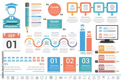 Education Infographics Stock Vector | Adobe Stock