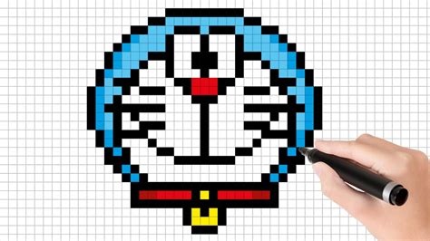 Cara menggambar Doraemon | Stand by Me | Easy Pixel Art - YouTube