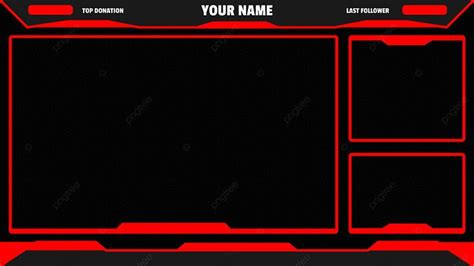 Twitch Live Stream Overlay Template Red And Black Background