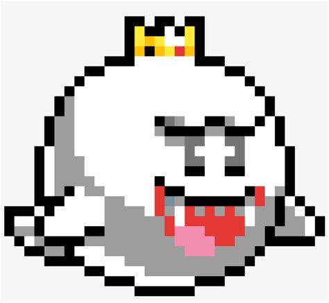 King Boo - King Boo Mario Pixel Art - Free Transparent PNG Download ...