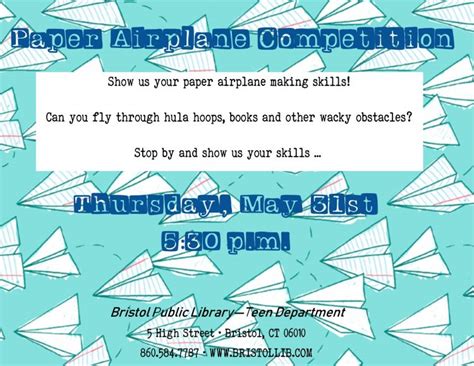 Paper Airplane Competition - Bristol Public Library