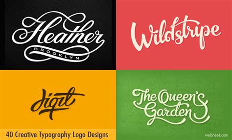 40 Creative Typography Logo design inspiration for you