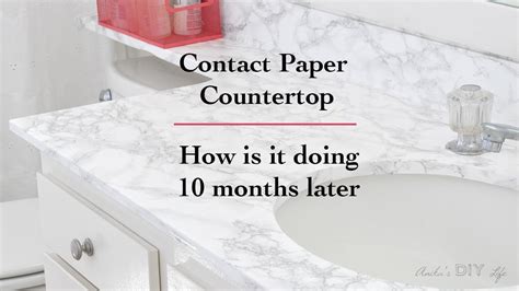 Marble Contact Paper Countertop - 10 Months Later - Anika's DIY Life