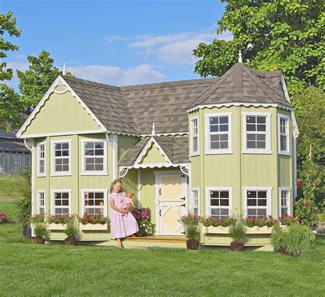 This Mini Mansion Outdoor Playhouse For Kids Measures a Massive 16 Feet ...