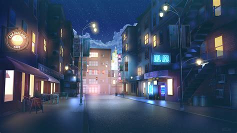 Street, Night, City, Art, Digital Art 4k, HD Wallpaper | Rare Gallery