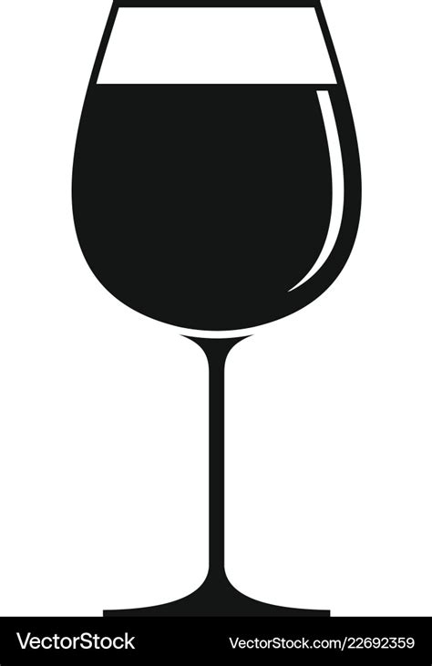 Wine glass icon simple style Royalty Free Vector Image