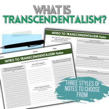 What is Transcendentalism? Emerson, Thoreau, Fuller, Alcott with Guided ...