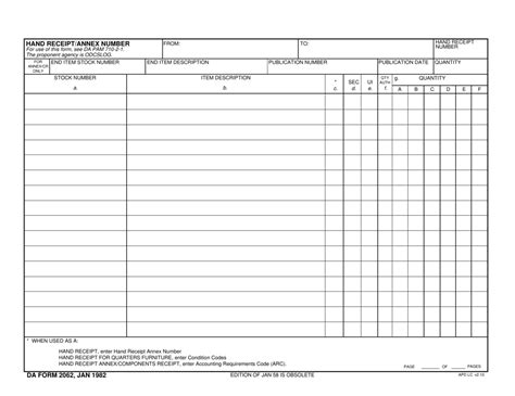 Army Da Form 2062 Fillable Pdf - Printable Forms Free Online