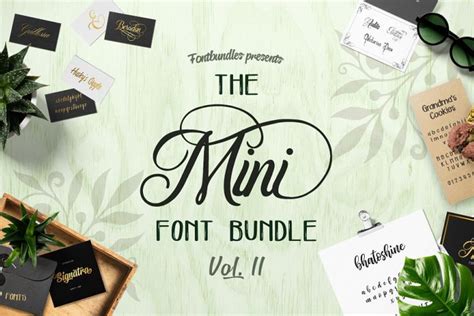 Mini Font Bundle II is here! Packed with 13 beautiful examples of ...