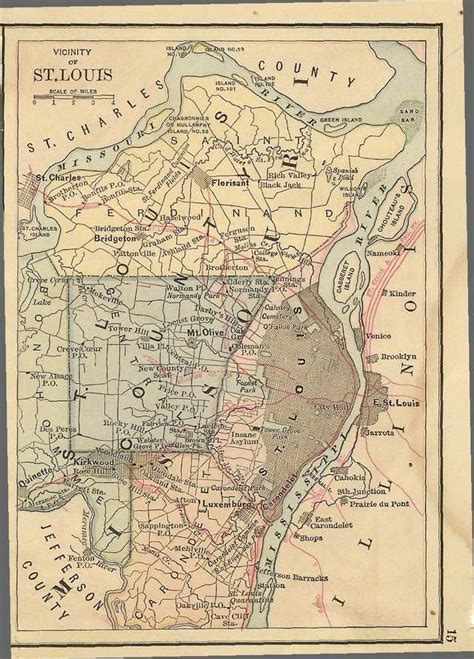 St Louis Area RR Map 1883 | St louis map, St louis missouri, St louis