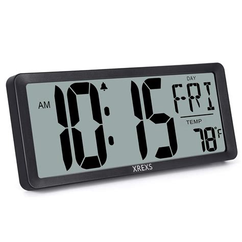 Buy XREXS Large Digital Wall Clock, Battery Operated Alarm Clocks for ...