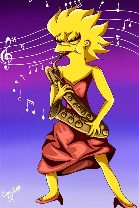 Lisa Simpson Playing the Saxophone by OmegaYuma on DeviantArt