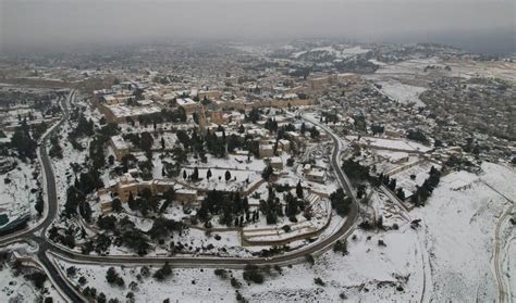 Breathtaking scenes after rare snowfall in Israel, Jordan and other ...