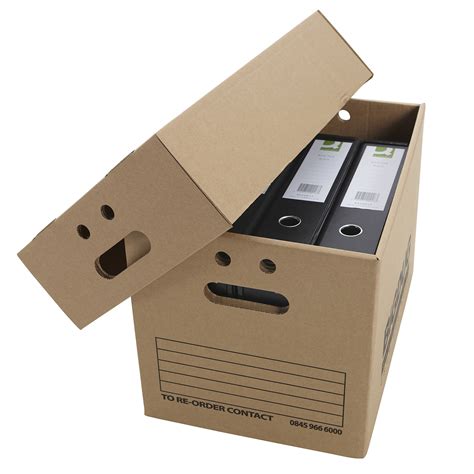 Cardboard Document Boxes Heavy Duty Archive Storage With Lid 25kg Cap ...