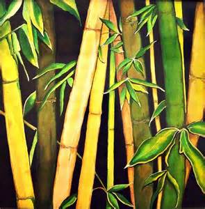 Bamboo Leaves Painting by Ivy Sharma