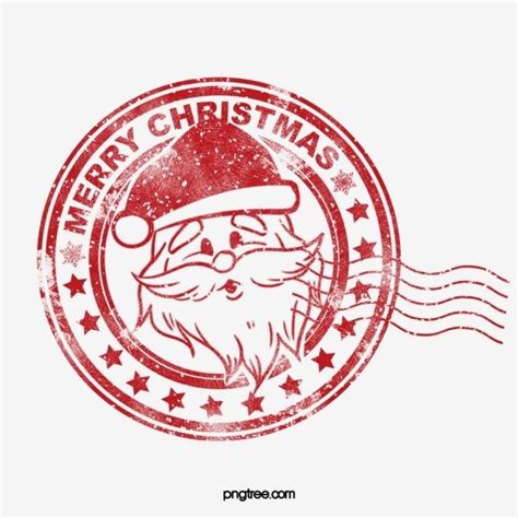 a grungy christmas stamp with santa claus