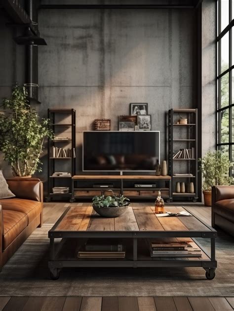 Industrial Loft Living Room – Nymphs