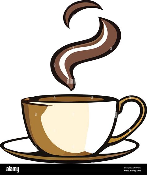 Steaming Cup of Coffee on White Background - Vector Illustration Stock ...