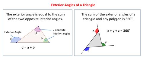 Exterior Angles of a Triangle (solutions, examples, videos)