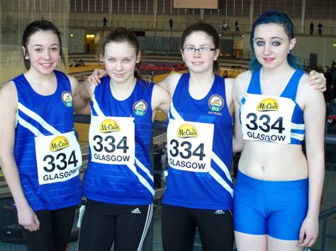 U16 girls 4x 200m relay team in action and Cameron's new PB at Scottish ...