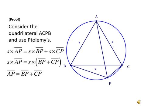 PPT - PTOLEMY’S THEOREM: A well-known result that is not that well ...