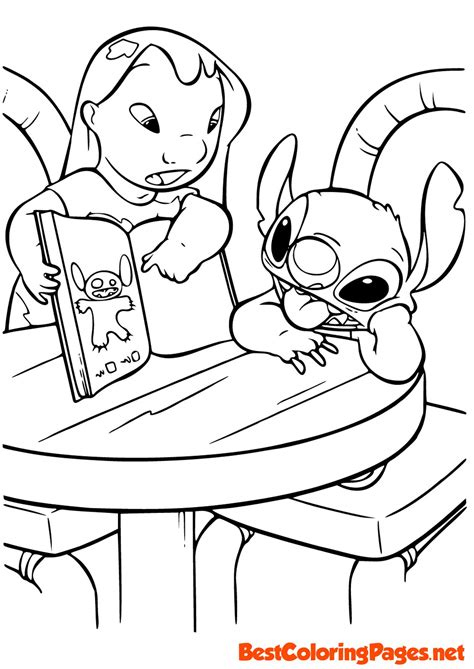 Free printable Lilo and Stitch coloring page - Free printable coloring ...