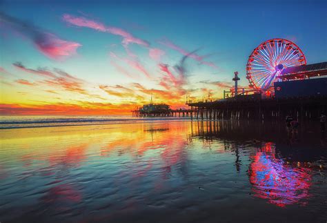 Santa Monica Sunset Photograph by Anthony Zeljeznjak - Fine Art America