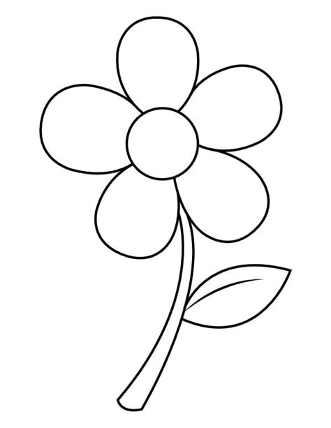 Printable Simple Flower Coloring Page - Free Printable Coloring Pages ...