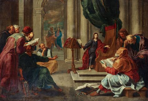 Willem van Herp Circle of, Jesus teaching in the temple. - Bukowskis