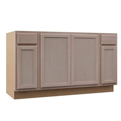 Hampton Bay Hampton Unfinished Recessed Panel Stock Assembled Sink Base ...