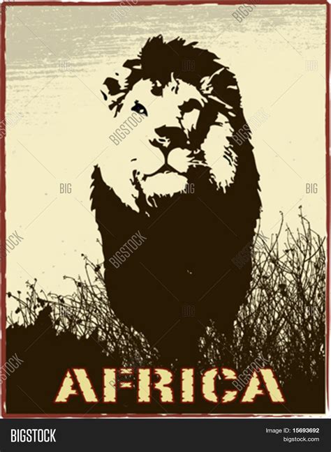 Africa Image Lion Silhouette - Vector & Photo | Bigstock