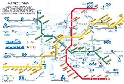 Prague Praha Metro Map - Prague Czech Republic • mappery