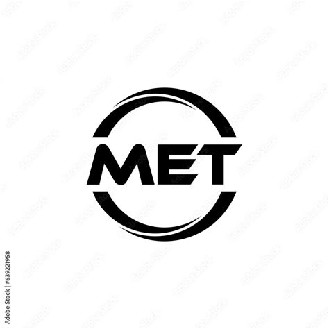 MET letter logo design with white background in illustrator, cube logo ...