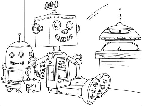 Cute Robot Coloring Pages