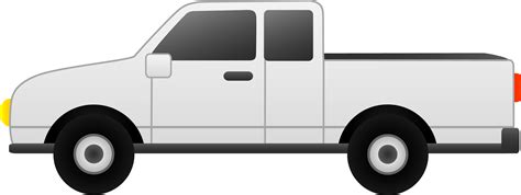 White Pickup Truck Clip Art - Free Clip Art