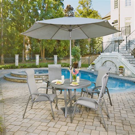 Outdoor Patio Dining Sets With Umbrella Hole - Oakland Living Elite ...