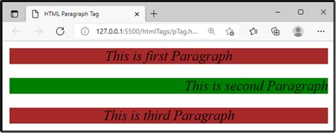 HTML Paragraph