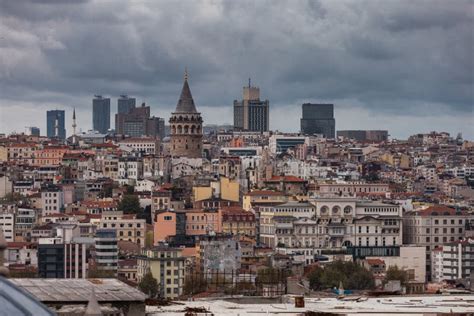 Cityscape of Istanbul.Old City with Colored Buildings Editorial Stock ...